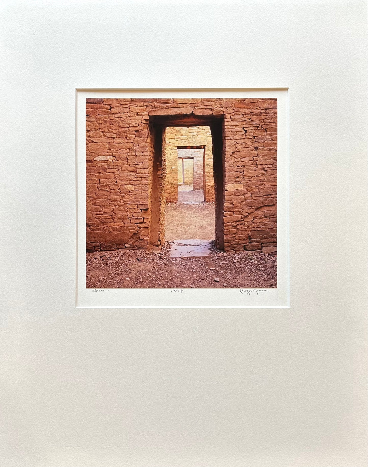 In Chaco Canyon, New Mexico, there are Anasazi ruins. The main kiva, which is round, has an area where three doorways line up made from the stones indigenous to the area. It feels like the doorways will lead you on forever.
